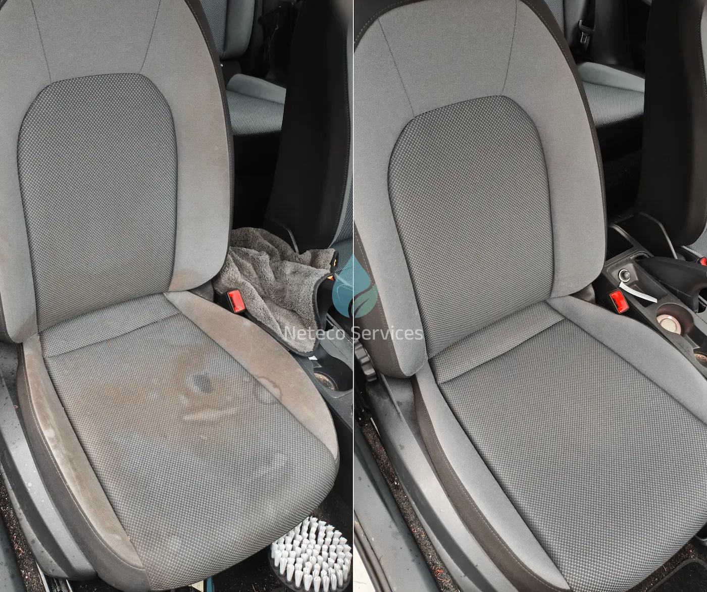Nettoyage siège auto - Avant/Après